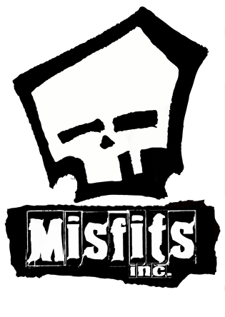 Misfits inc skull logo clothing skull hoodies black white